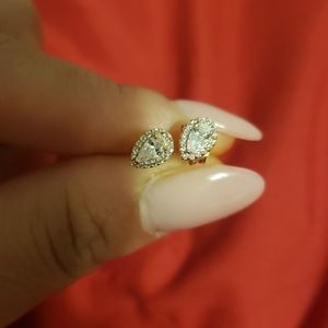 Pandora earrings - Rose gold pear shape